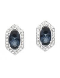 Grossé Clip-on Earrings - Jelly Beans - Silver Coloured - Crystal - Blue -...