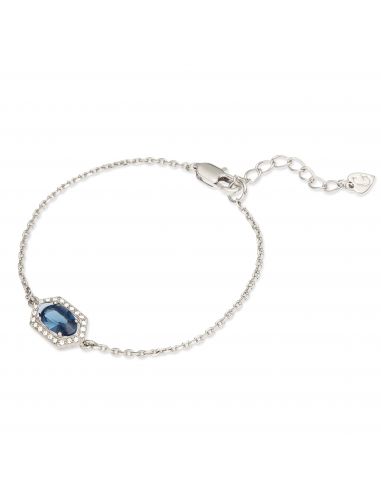 Grossé Bracelet - Jelly Beans - Silver Coloured - Crystal - Blue - Platinum Plated - 16+3 cm - GA10808P