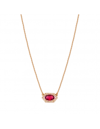 Grossé Necklace - Jelly Beans - Gold Coloured - Crystal - Red - Gold Plated -...