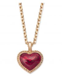 Grossé Collier - Pop Heart - Goldfarbe - Emaille - Rot - Vergoldet - 38+5 cm...