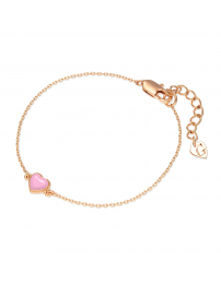 Grossé Bracelet - Pop Heart - Gold Coloured - Enamel Heart - Pink - Gold...