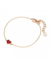 Grossé Bracelet - Pop Heart - Gold Coloured - Enamel Heart - Red - Gold...