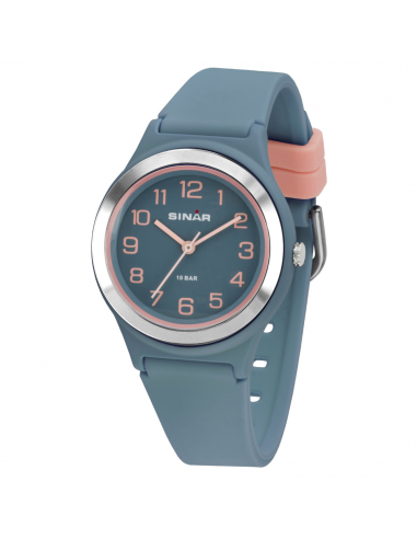 Sinar Watch - Analogue - Blauw / Rosé - 36mm - Adjustable Strap 13-18,5cm - XB-48-22