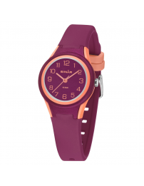 Sinar Watch - Analogue - Dark Pink/ Apricot - 29mm - 10 Bar - Soft Adjustable...