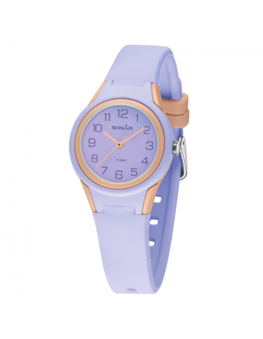 Sinar Watch - Analogue - Lilac / Apricot - 29mm - 10 Bar - Soft Adjustable Strap 12-17.5cm - XB-47-17
