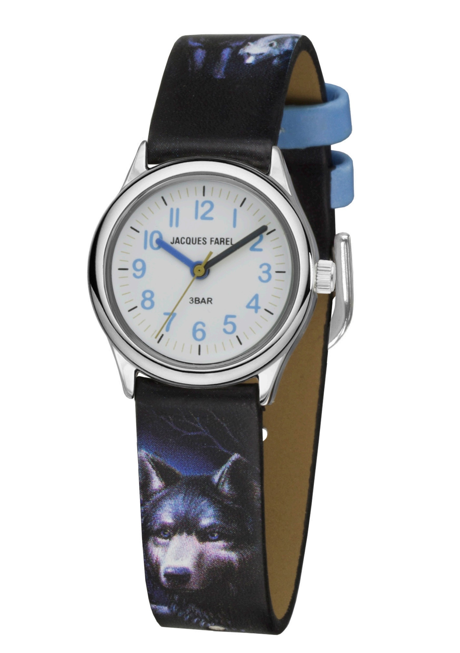 Jacques Farel - Kinder Jungen - Wolf - HCC808 Armbanduhr 