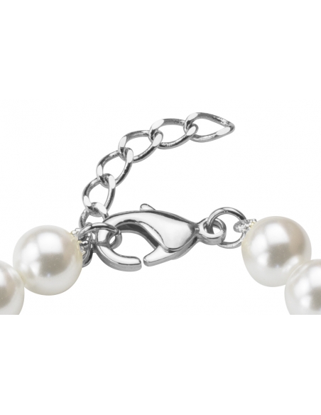 Pearl Bracelet Platinum Plated Black and White