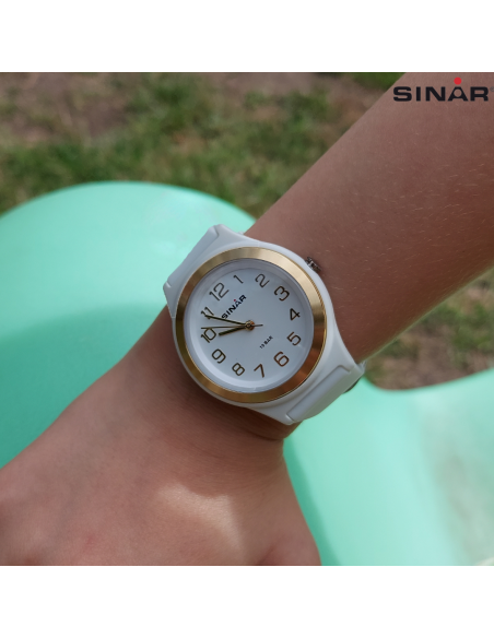 Sinar Weiss Analog Armbanduhr Gold - XB-48-0