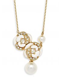 Grossé Necklace - Blanc Camelia - Gold Coloured - Pearls - Cream - Crystals -...